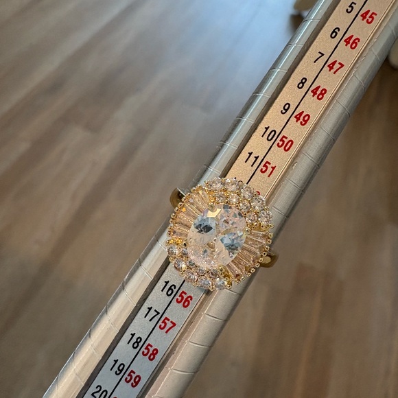 💎 Yellow gold tone ring - Picture 4 of 4